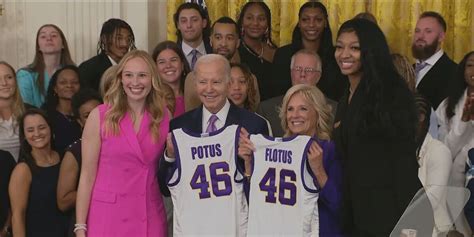 Thu 6 Apr 2023 22.43 EDT. Last modified on Wed 12 Apr 2023 21.36 EDT. LSU’s national champion women’s basketball team will accept an invitation from President Joe Biden …